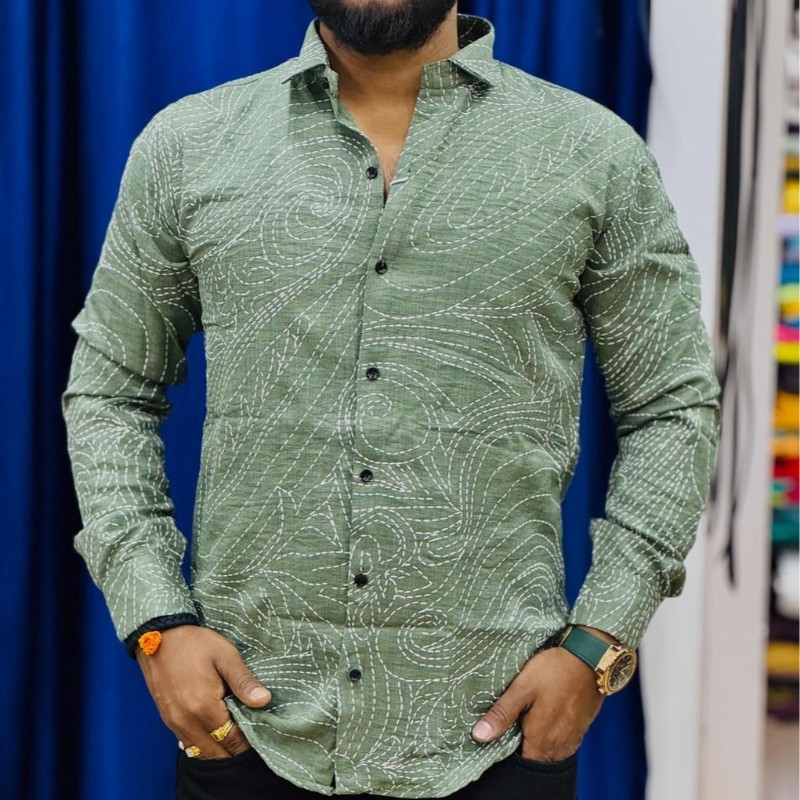 Men’s Premium Embroidered Pattern Shirt